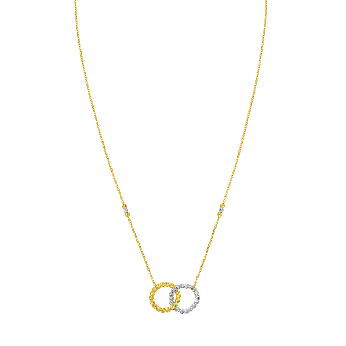 14K TT Interlocking Necklace